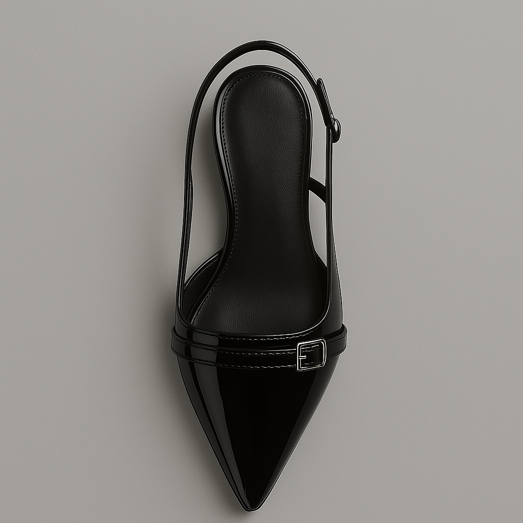 Stilvolle Damen Pumps mit spitzer Kappe & bequemem Mid-Heel. Perfekt als Abendschuhe oder bürotaugliche Slingbacks.