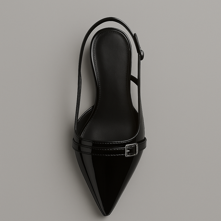 Stilvolle Damen Pumps mit spitzer Kappe & bequemem Mid-Heel. Perfekt als Abendschuhe oder bürotaugliche Slingbacks.