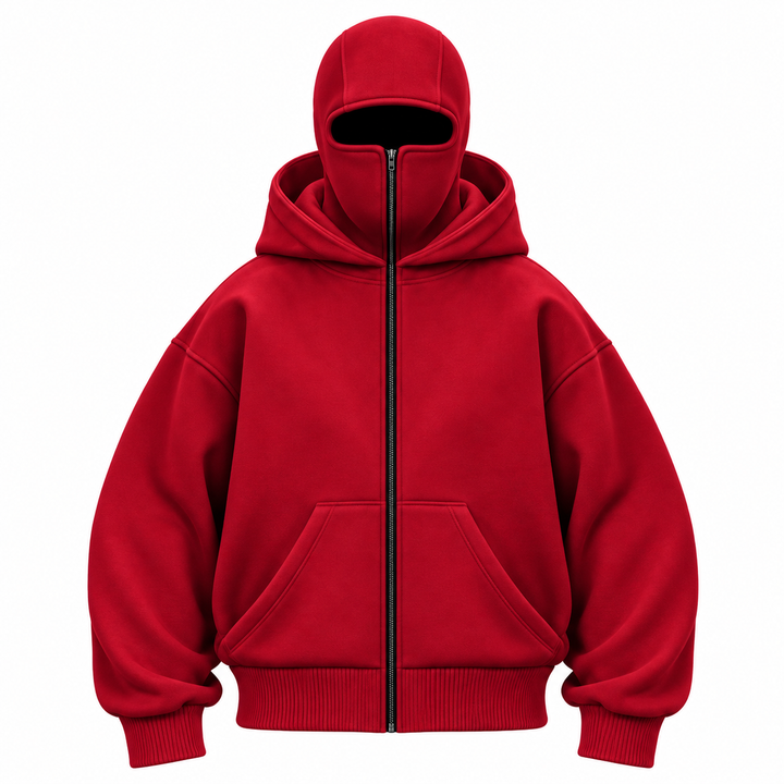 Roter Herren Hoodie im lässigen Stil, perfekt für Sport & Freizeit. Bequemer Kapuzenpullover für alle Aktivitäten.