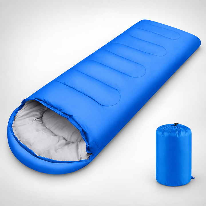 Komfortabler Deckenschlafsack für Erwachsene, perfekt für entspannte Nächte beim Camping & auf Reisen.