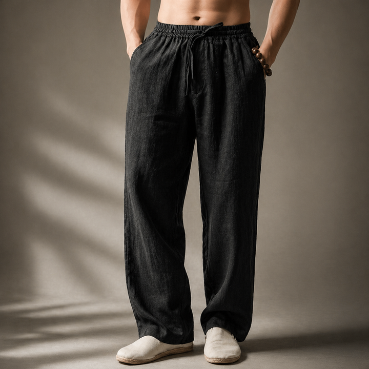Bequeme Herren Freizeithose mit Kordelzug, gerades Bein, ideal für Sommer und lässige Männer Mode.