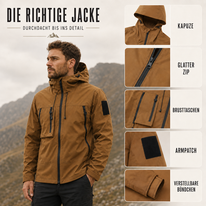 Übergangsjacke Herren, wasserdicht & winddicht, stylisch & funktional für Frühling und Herbst.