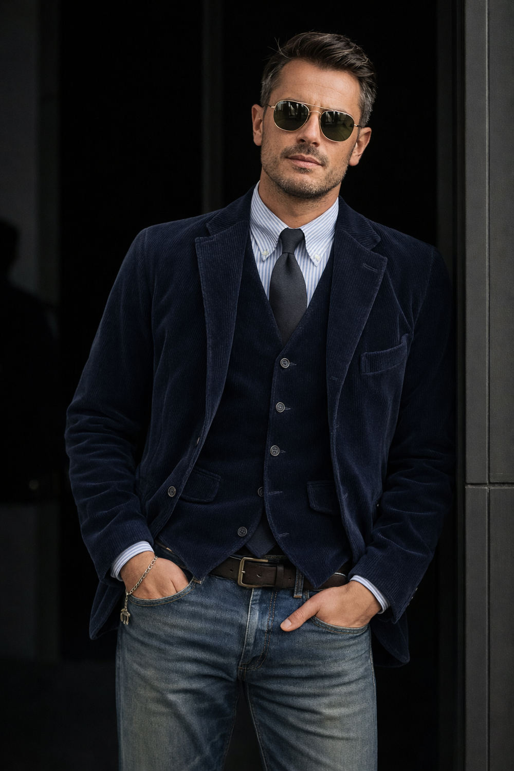 Stilvolles Herren Sakko, Teil eines eleganten Anzugs Sets. Ideal für Business und formelle Anlässe.
