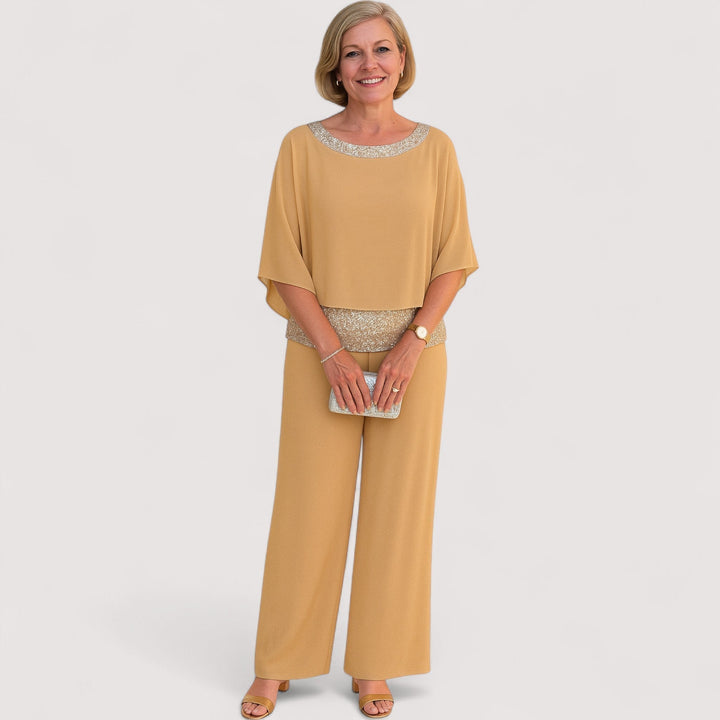 Leichtes Damen Zweiteiler Set mit elegantem Top & bequemer Hose. Perfektes Outfit für Frühling & Sommer, stilvoll & locker.