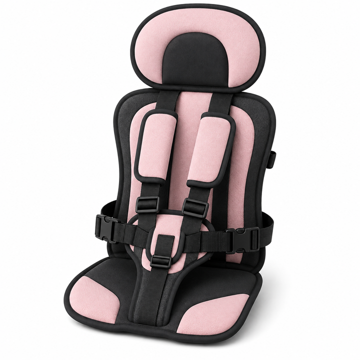Robuster Kindersitz mit 5-Punkt-Gurtsystem für zuverlässigen Schutz im Auto.