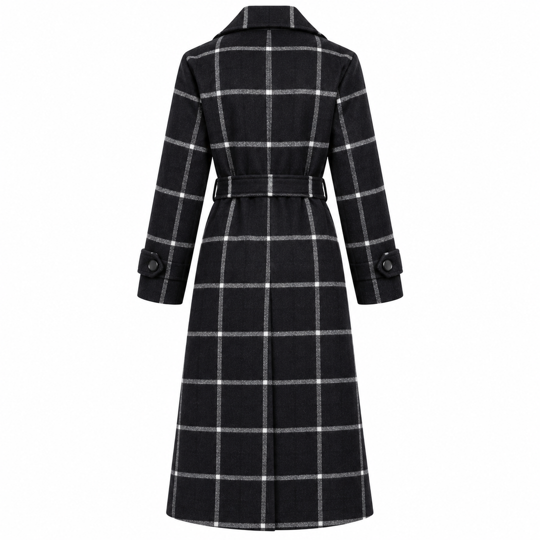 Figurbetonte Damen-Karojacke für Smart Casual. Stylische Herbstjacke mit elegantem Muster. Ideale Oberbekleidung.