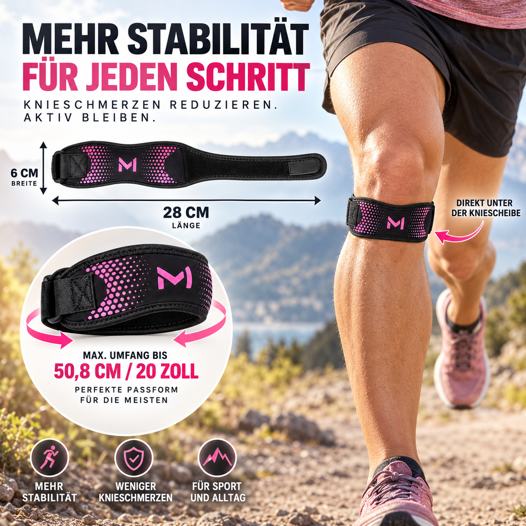 Sportbandage für Knie & Patella, unisex, hilft bei Knieschmerzen. Perfekt für Athleten.