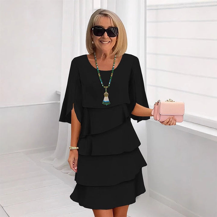 Vielseitiges Damen Schichtkleid mit Puffärmeln. Für Freizeit, Sommer, Abend – elegantes & bequemes Kleid.