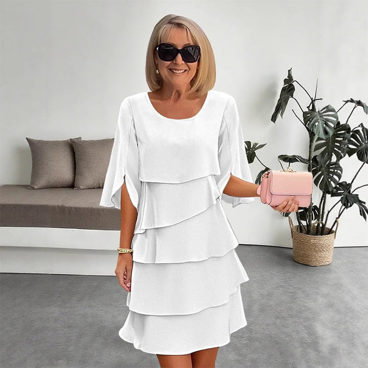 Bequemes Freizeitkleid: Damen Schichtkleid mit eleganten Puffärmeln. Stilvoll & alltagstauglich.