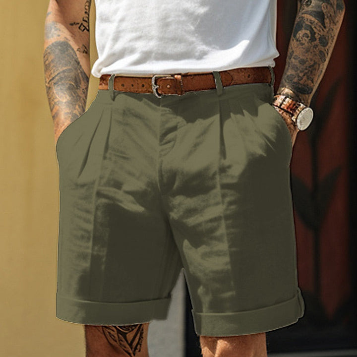 Erick klassische Herrenshorts mit Bundfalte, bequem, atmungsaktiv & stilvoll. Perfekt für warme Sommertage.