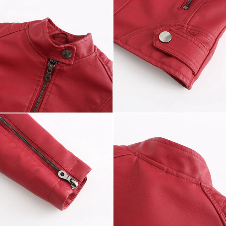 Komfortable Damen-Übergangsjacke für den Alltag, mit schickem Hochkragen & Reißverschluss.