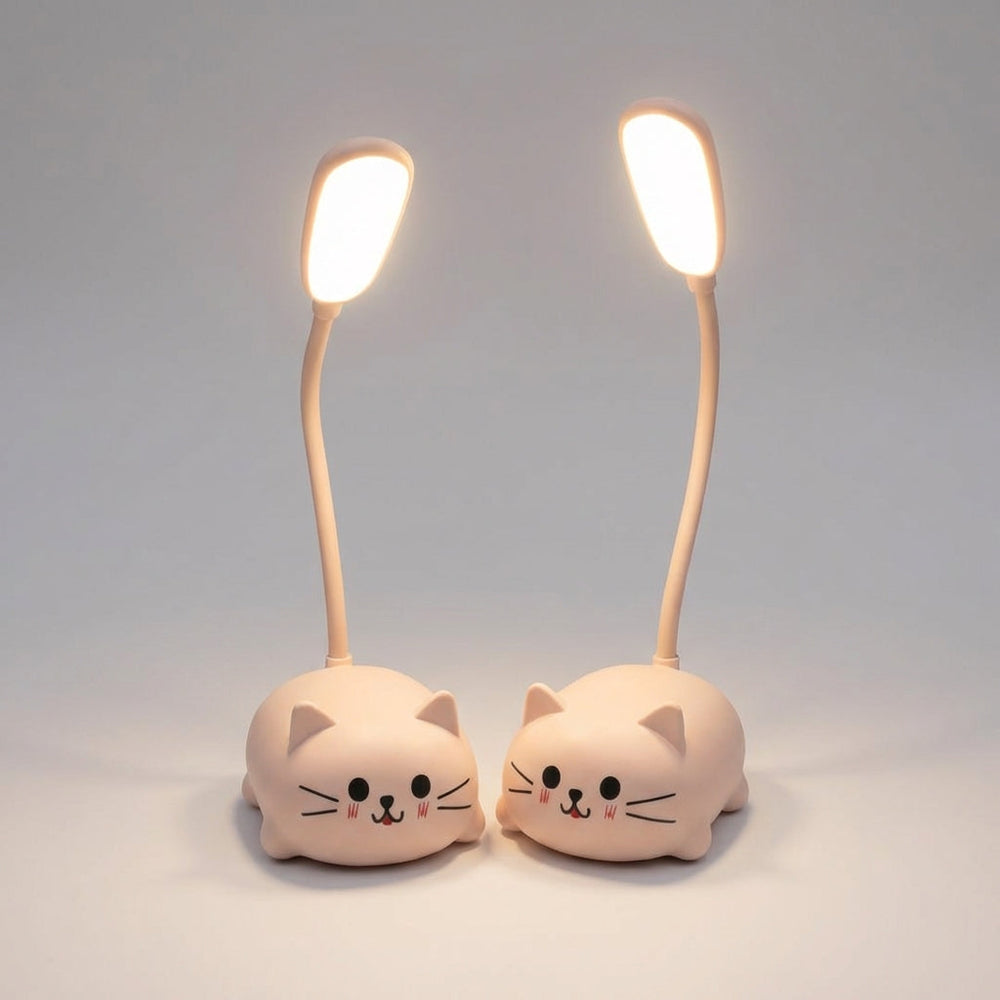 Kompakte USB-Schreibtischlampe "Deskpurr" mit LED-Licht, perfekt für Kinderzimmer & flexible Büros.
