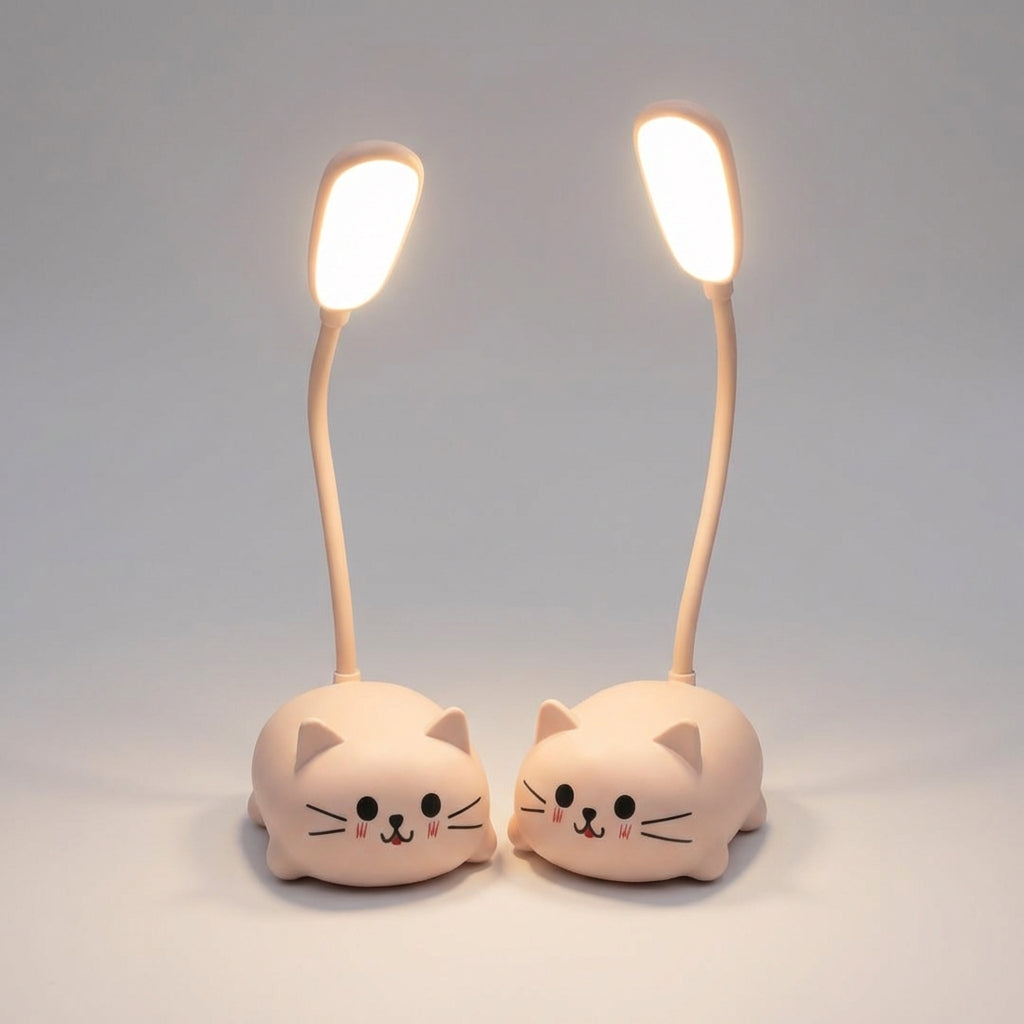 Kompakte USB-Schreibtischlampe "Deskpurr" mit LED-Licht, perfekt für Kinderzimmer & flexible Büros.