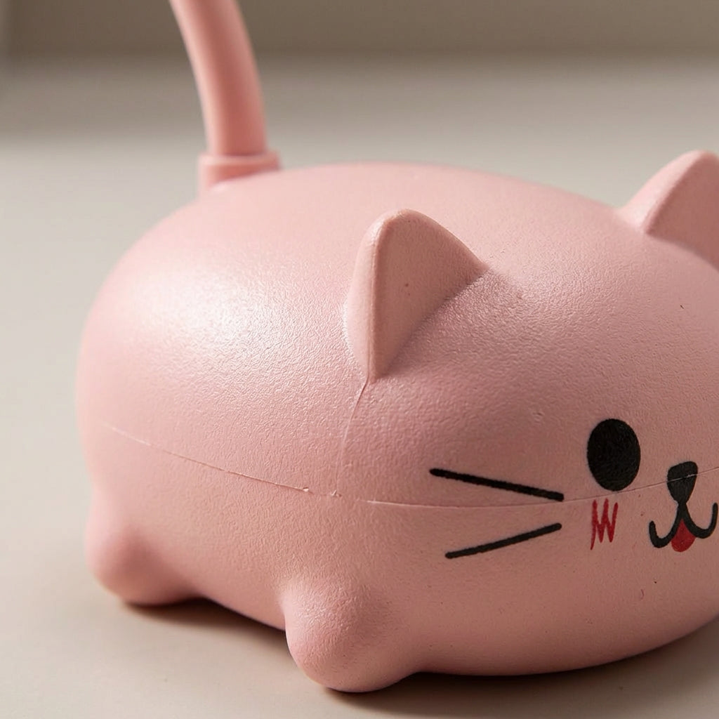 Flexible LED-Katzenlampe "Deskpurr" als dekoratives Arbeitslicht; USB-betriebene Schreibtischlampe.
