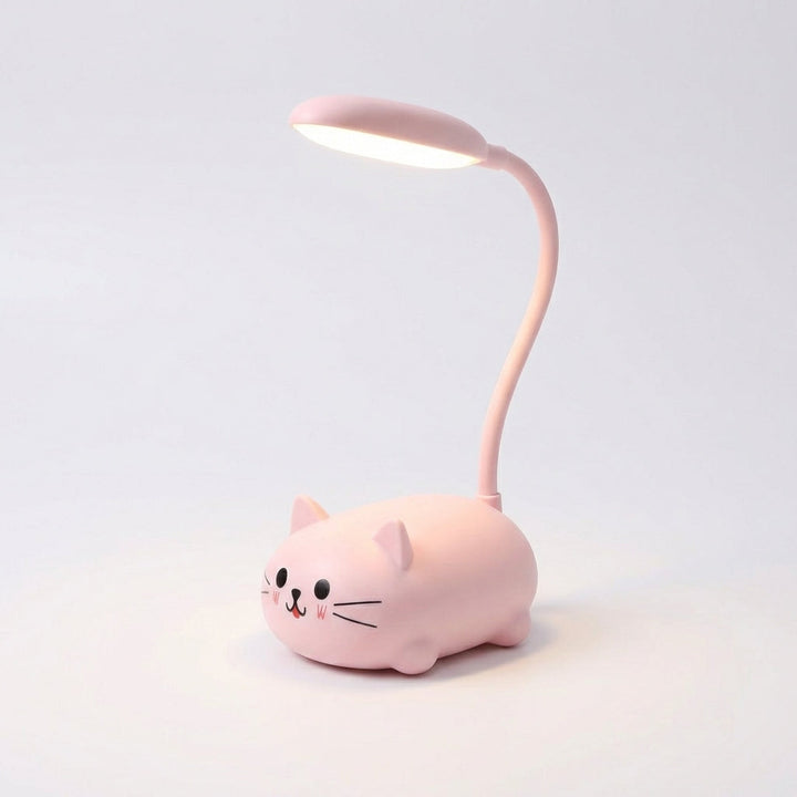 Niedliche USB-Schreibtischlampe "Deskpurr" mit Katzenmotiv, LED-Licht ideal für Lernen & Arbeiten.