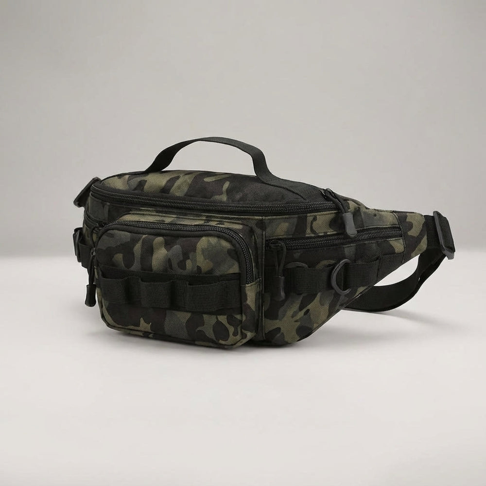 Unisex RangerPack Hüfttasche mit MOLLE-System. Mehrere Reißverschlussfächer für optimale Organisation.