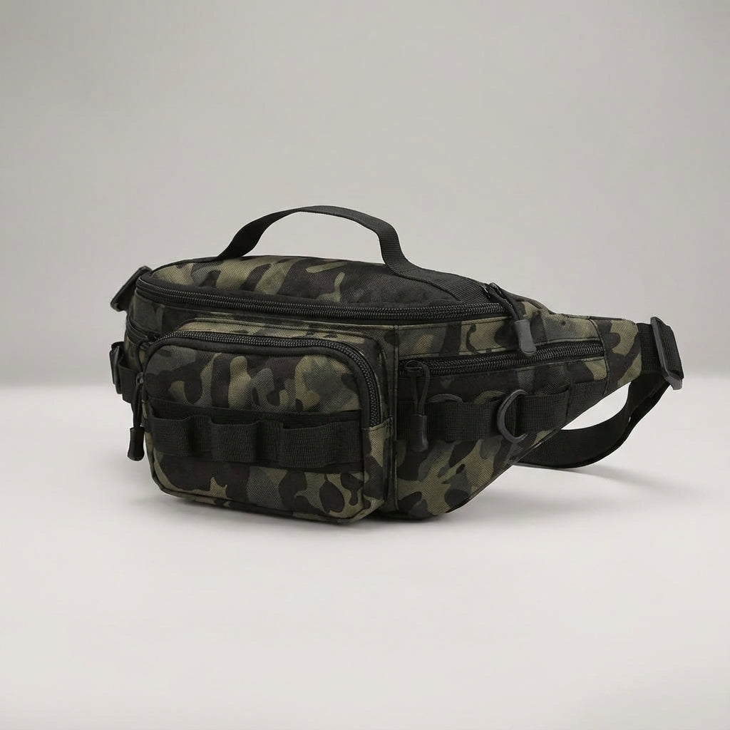 Unisex RangerPack Hüfttasche mit MOLLE-System. Mehrere Reißverschlussfächer für optimale Organisation.