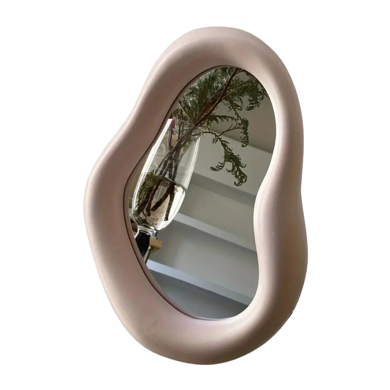 Verzerrter Wandspiegel mit modernem Design, ideal als dekorativer Spiegel für Wohnzimmer oder Flur.