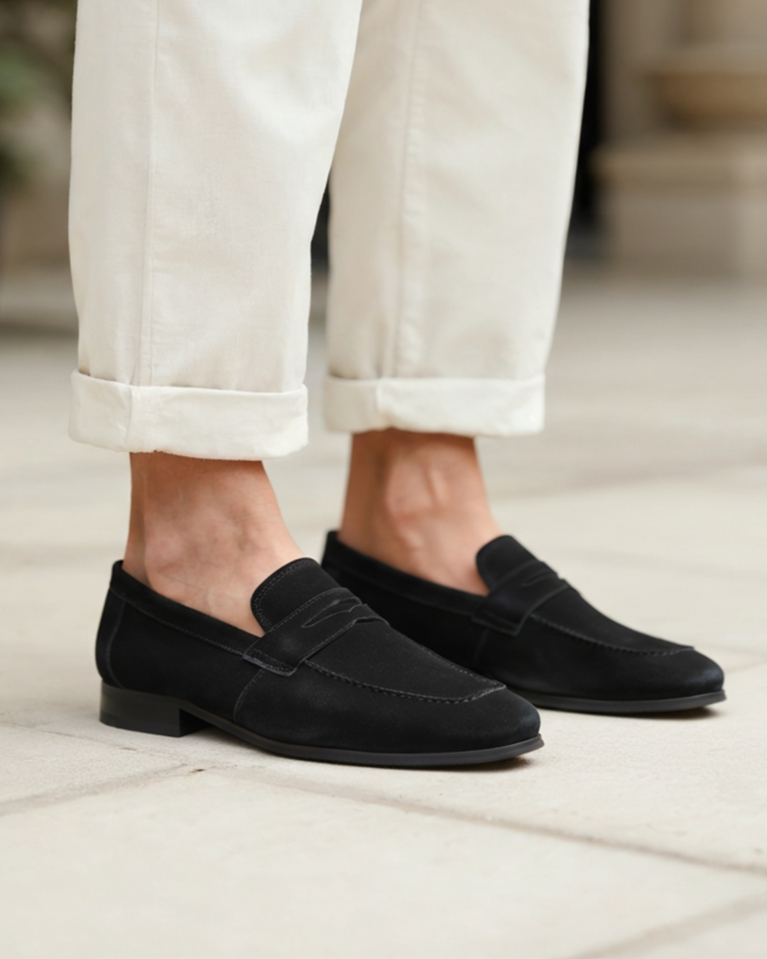 Elegante Herrenschuhe: klassische Penny-Loafer aus Glattleder, perfekt für einen stilvollen Auftritt.