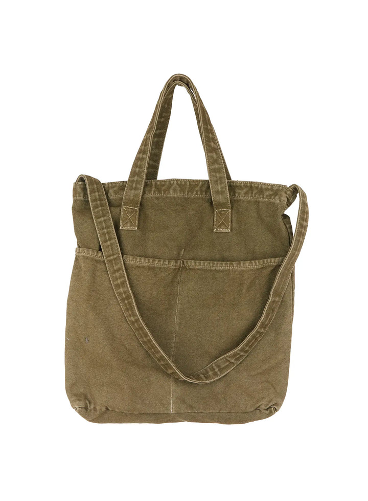 Lässige Herren Baumwolltasche in Gelb; als Vintage Tragetasche & Umhängetasche für Freizeit & Shopping.