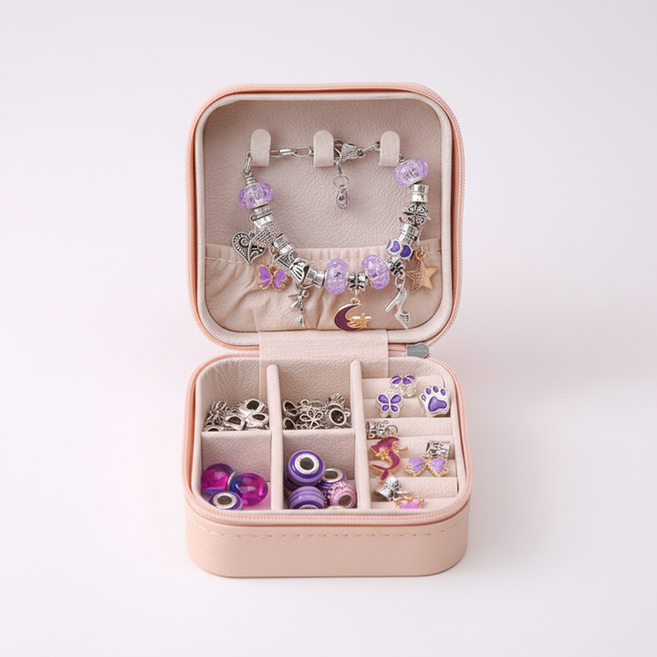 Machen Sie einzigartigen Schmuck mit diesem DIY Armband Bastelset für Kinder & Perlen.