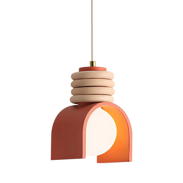 Farbenfrohe Designlampe, ein Blickfang für moderne Interieurs; stimmungsvolle Raumbeleuchtung.