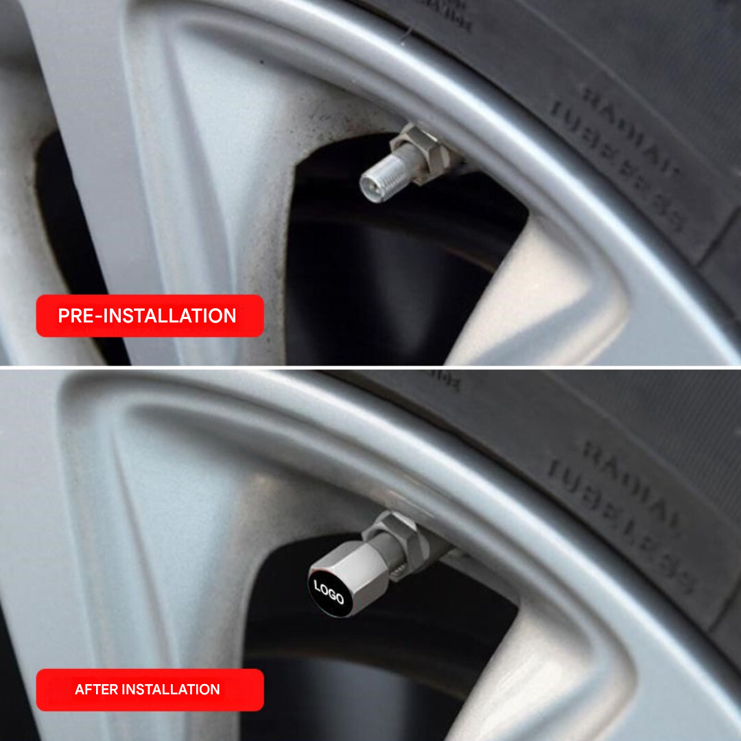 Sichere Ventilkappen für Autos, 4er Set bietet optimalen Schutz für Reifenventile.