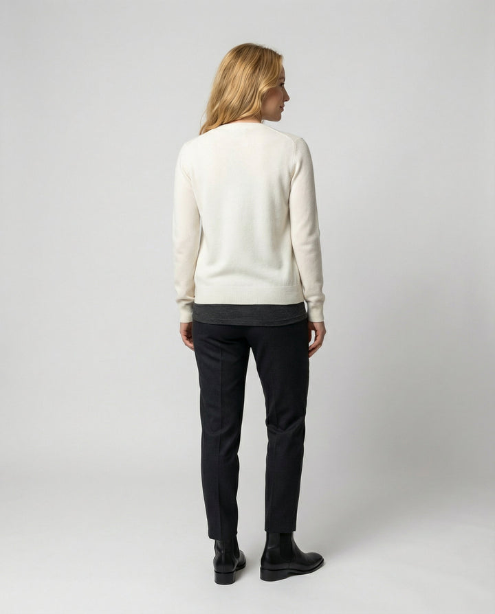 Moderner Damen Strick-Cardigan für Herbst & Winter, mit V-Ausschnitt & stilvoller Knopfleiste.