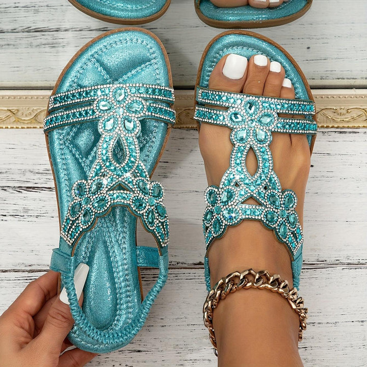 Damen Bohemian Sandalen für stilvolle Sommertage, bequem & modisch für Freizeit.