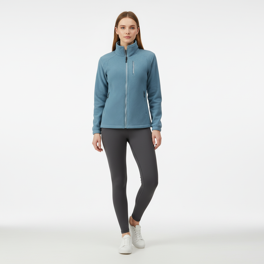 Stilvolle & warme Damen Fleecejacke Ingrid aus weichem Fleece. Perfekt für kühle Tage, Outdoor-Aktivitäten & Freizeit.