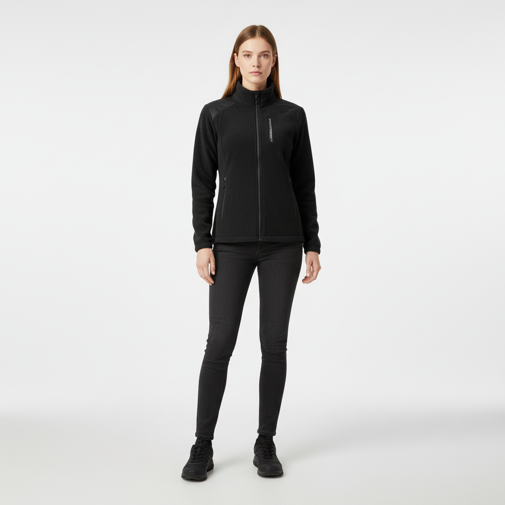 Bequeme Damen Fleecejacke Ingrid für Outdoor, Sport & Alltag. Atmungsaktiv, warm, mit modernem Schnitt & Reißverschluss.