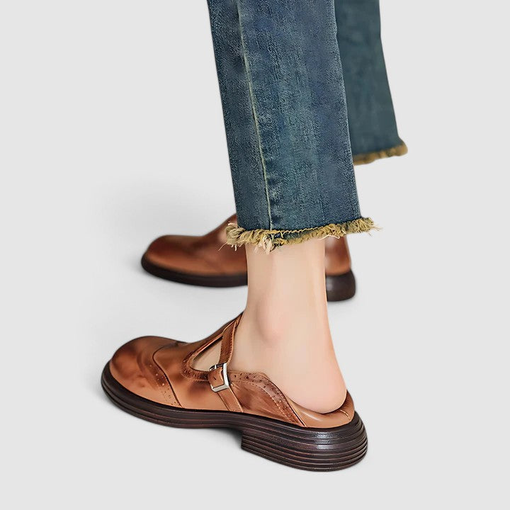 Bequeme Damen Oxford-Schuhe mit Schnallendetails, ideal für Business, Freizeit und einen eleganten Auftritt.