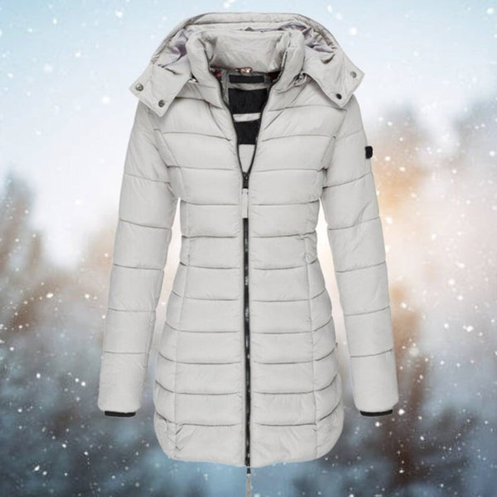 Kuschelig warme Damen Steppjacke, lang & stylisch, schützt optimal vor Kälte im Winter.