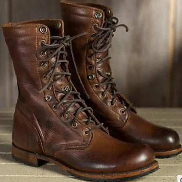 Damen Schnürstiefel mit orthopädischer Fußbettung für optimalen Komfort im Herbst & Winter. Modisch & rutschfest.