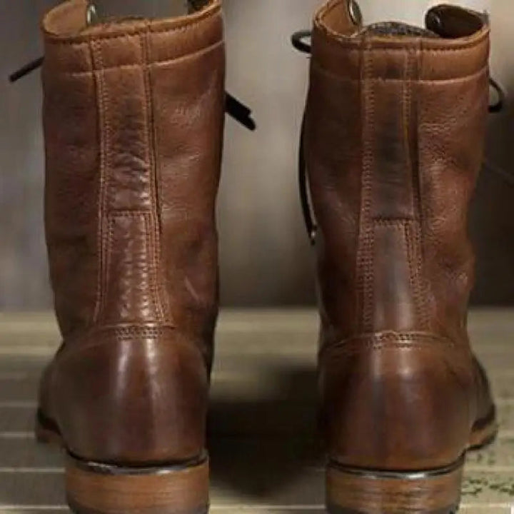 Bequeme Damen Schnürstiefel mit Arch Support und rutschfester Sohle, ideal als Alltagsschuhe für Herbst und Winter.