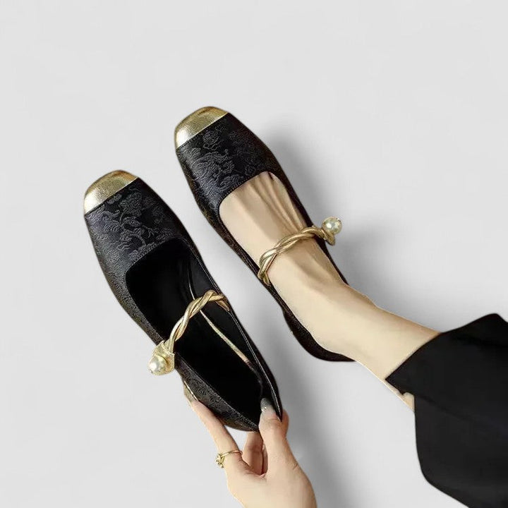 Ergonomische Damen Mary Jane Schuhe mit starker Fußgewölbestütze für ganztägigen Komfort.