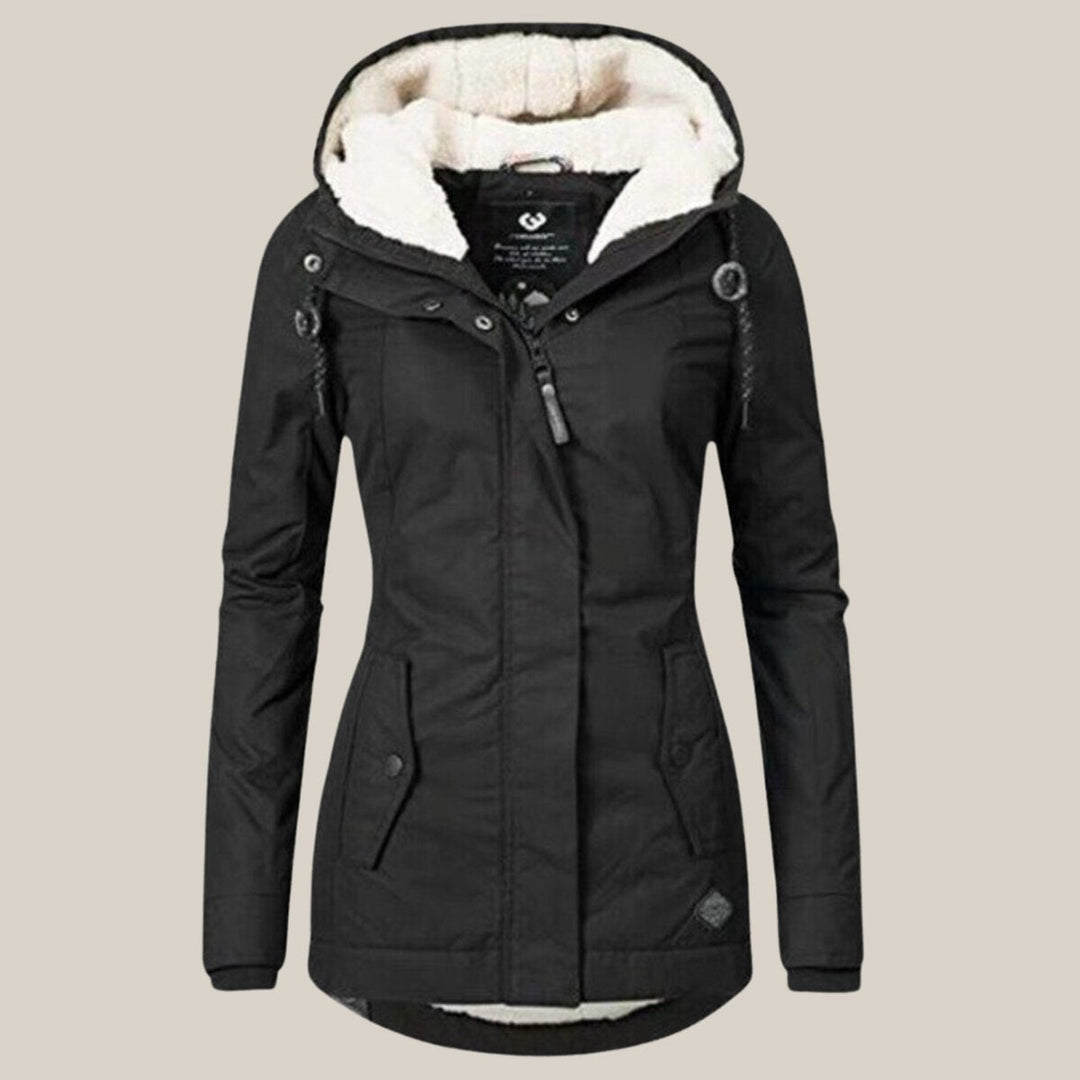 Elegante Damen Kapuzen-Steppjacke, perfekt für den Alltag und stilvolle Wintermode.