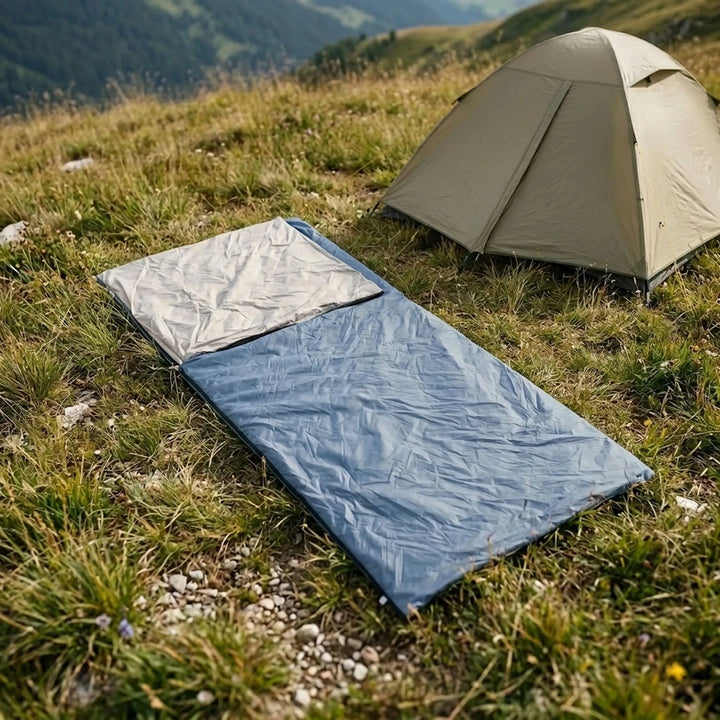 Leichter, kompakter Deckenschlafsack für Erwachsene, ideal für Camping, Outdoor-Aktivitäten und Reisen im Sommer.