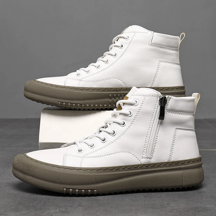 Stylische Herren High-Top Winterschuhe. Komfortable, gedämpfte Schnürschuhe, perfekt für kalte Tage.