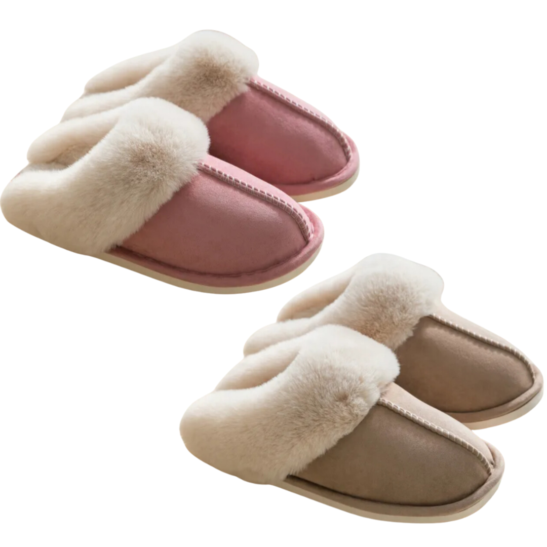 Kuschelige Damen-Hausschuhe für warme Füße. Weiche, bequeme Pantoffeln mit gemütlichem Futter, ideal für den Winter.