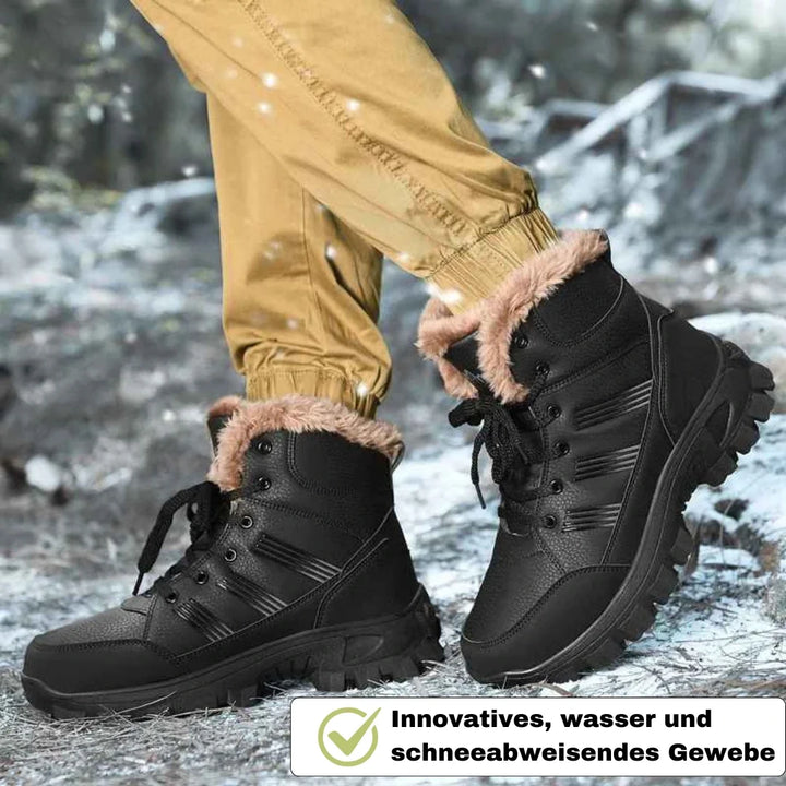 Komfortable, warme Damen Winterschuhe in Schwarz. Rutschfeste Winterstiefel, gefüttert für Alltag & Outdoor.