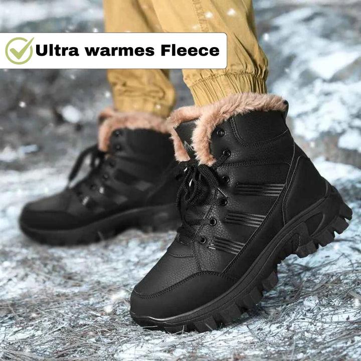 Bequeme, gefütterte Damen Winterstiefel in Braun. Rutschfeste Schneestiefel für Outdoor & Wintermode.