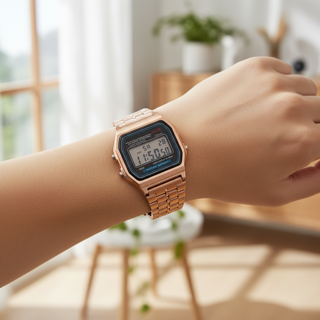 Moderne Unisex Digitaluhr StyleFocus. Zeitloses Design, funktional. Elegantes Accessoire für Damen & Herren.