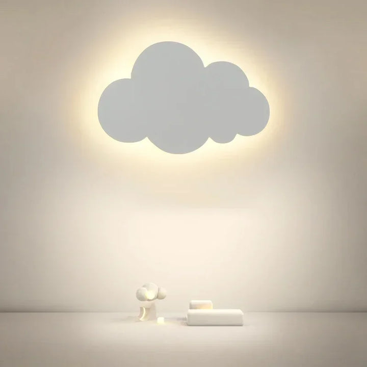 Wolkenlampe dimmbar für Kinderzimmer. LED-Wandleuchte für sanftes, stimmungsvolles Licht. Gemütliche Innenbeleuchtung.