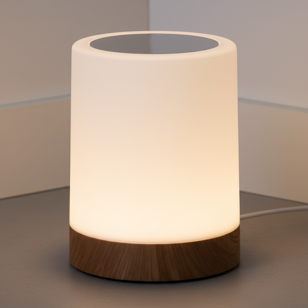 Elegantes Ambienceo Touch-Nachttischlicht, dimmbar, modernes LED-Stimmungslicht für Ambiente & Schlafzimmer.
