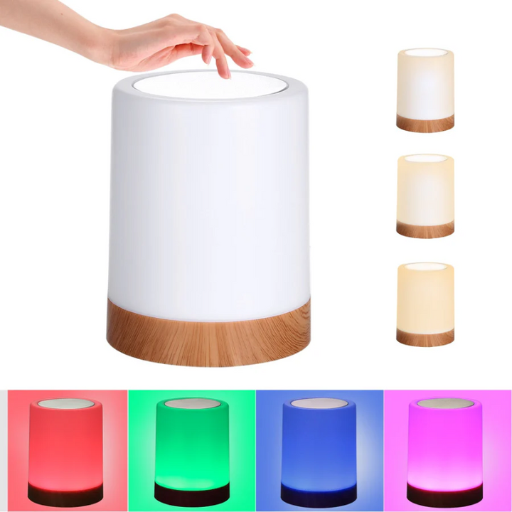 Ambienceo Schlafzimmerlampe, dimmbare LED-Tischlampe, Touch-Steuerung, perfekt als warmes Stimmungslicht.