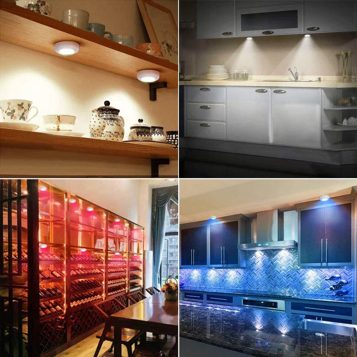 ColorBeam LED-Unterbauleuchte mit Farbwechsel & Fernbedienung; kabelloses Stimmungslicht für Regale & Schränke.