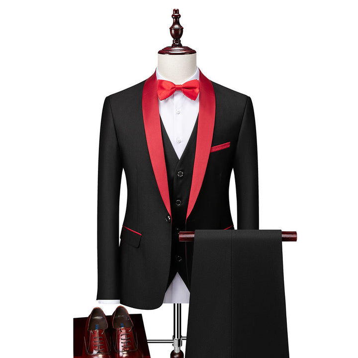 Herren Dreiteiliger Slim-Fit Anzug (Sakko, Weste, Hose) für elegante Anlässe, Business oder Hochzeit.