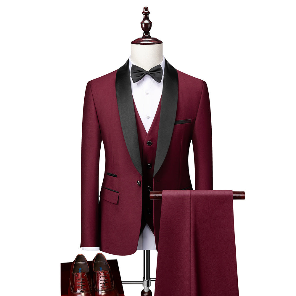 Eleganter Herren Anzug Set: Slim-Fit Sakko, passende Weste & Hose. Ideal für Business, Feste & Hochzeit.