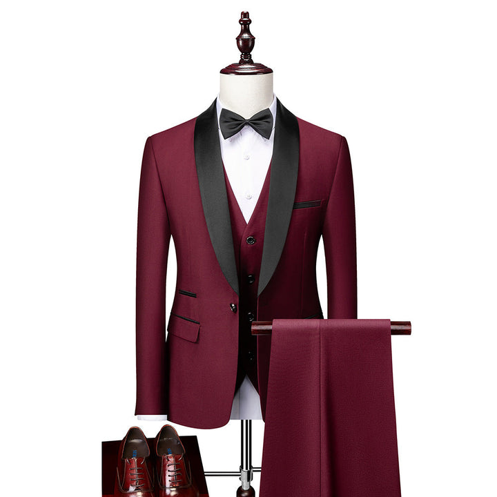 Eleganter Herren Anzug Set: Slim-Fit Sakko, passende Weste & Hose. Ideal für Business, Feste & Hochzeit.